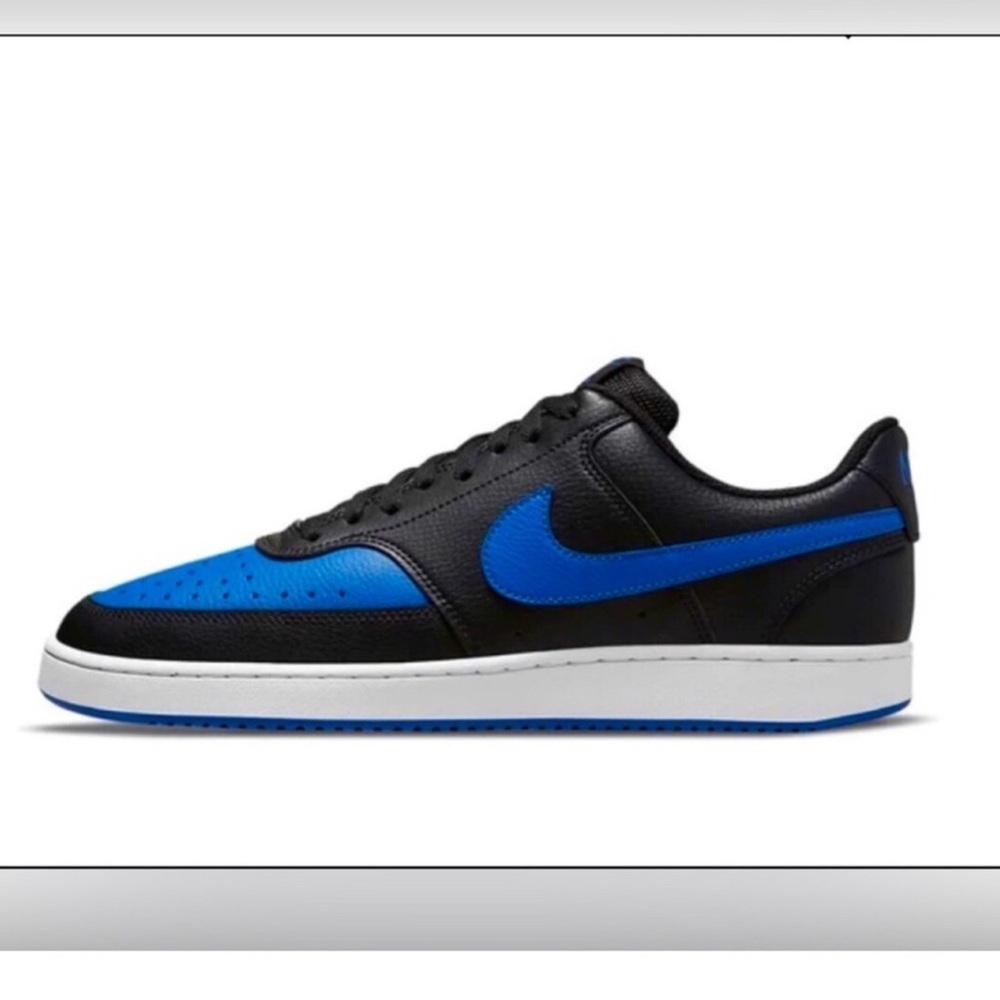 Nike Court Vision Low ‘Black Game Royal’ DM8681-001 Men’s Sneakers Size 11.5 - Picture 12 of 12